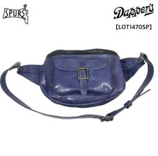画像1: Dapper`s(ダッパーズ) SPURS×Dapper`s Horsehide Leather Mini Waist Bag (1)
