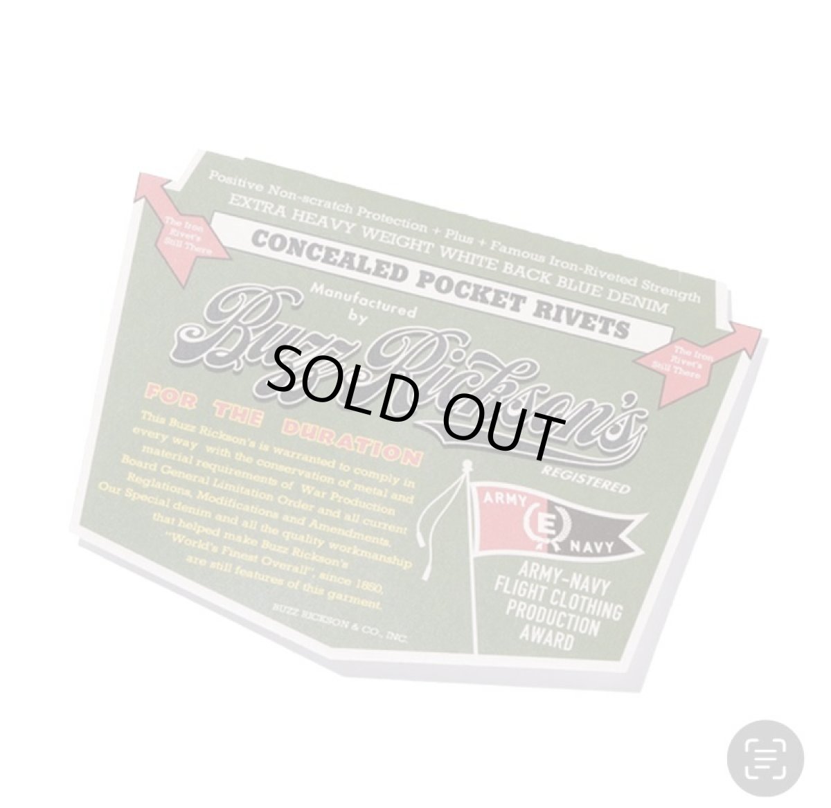 画像11: BUZZ RICKSON`S(バズリクソンズ) WORLD WAR II WAIST OVERALLS (11)