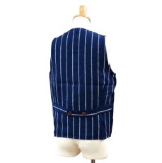 画像3: Dapper`s(ダッパーズ) Classical Linen Stripe Work Vest (3)