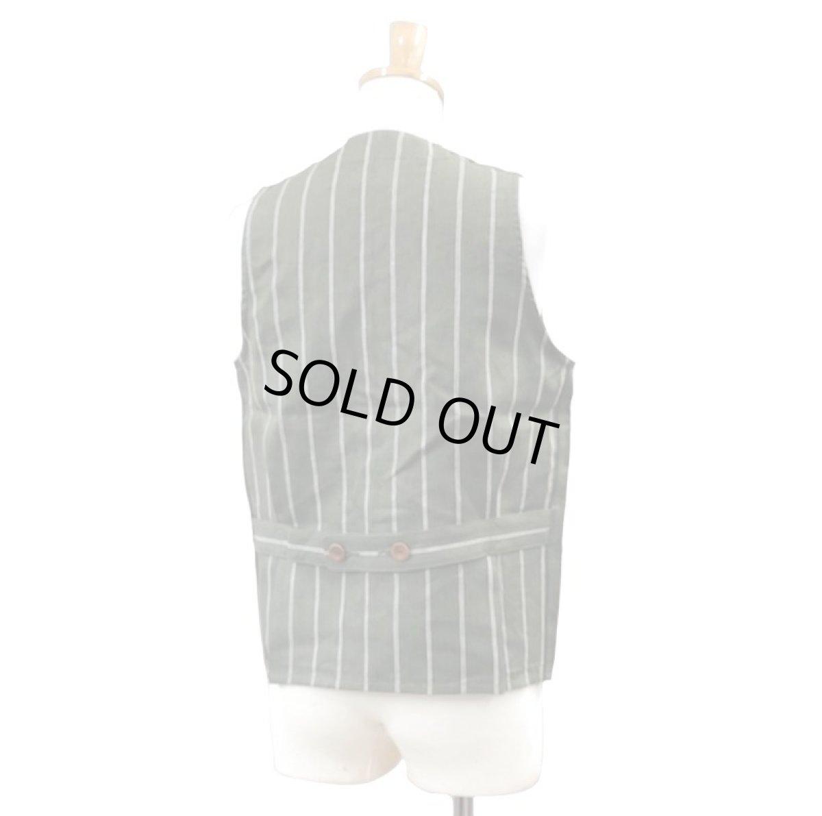 画像5: Dapper`s(ダッパーズ) Classical Linen Stripe Work Vest (5)