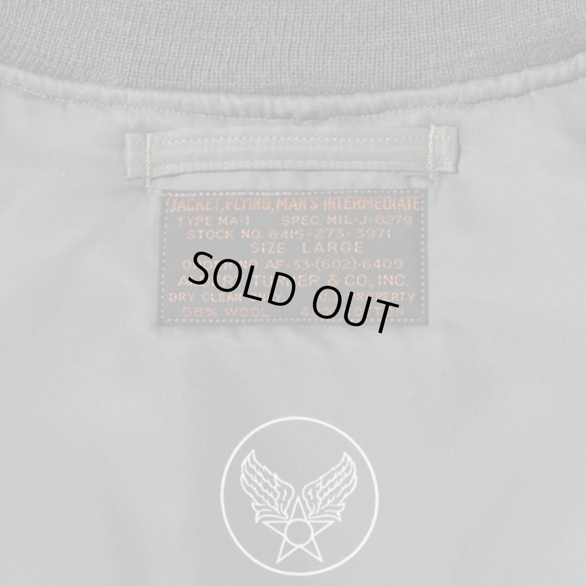 画像3: BUZZ RICKSON‘S(バズリクソンズ) Type MA-1 “ALBERT TURNER & CO., INC.”  (3)