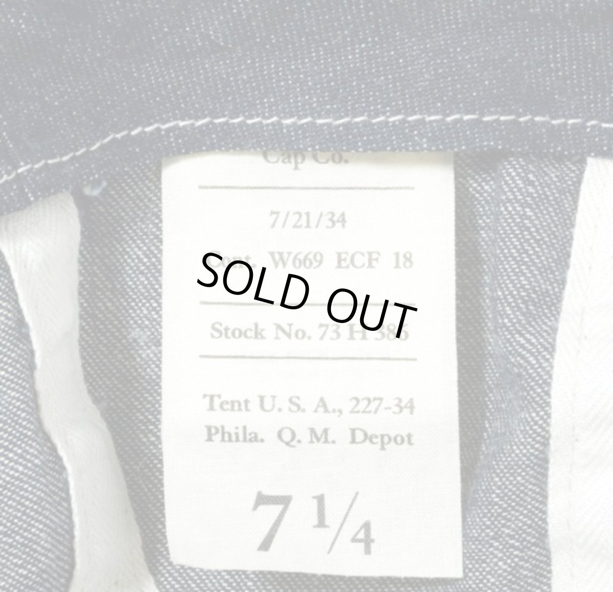 画像4: BUZZ RICKSON’S (バズリクソンズ)  HAT, WORKING, DENIM (MOD.) (4)