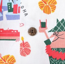 画像5: SUNSURF (サンサーフ) COTTON × LINEN HOPSACK OPEN SHIRT “ハワイへ行こう！” by 柳原良平 with MOOKIE (5)