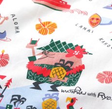 画像7: SUNSURF (サンサーフ) COTTON × LINEN HOPSACK OPEN SHIRT “ハワイへ行こう！” by 柳原良平 with MOOKIE (7)