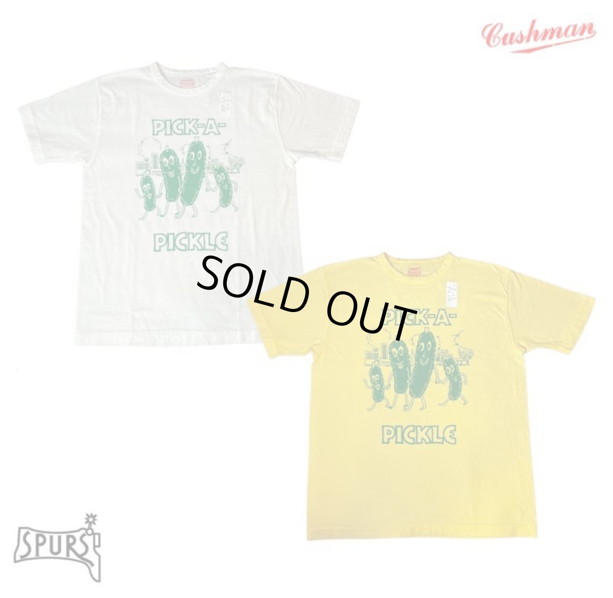 画像1: CUSHMAN(クッシュマン) RECYCLE COTTON TEE (PICK A PICKLE) (1)