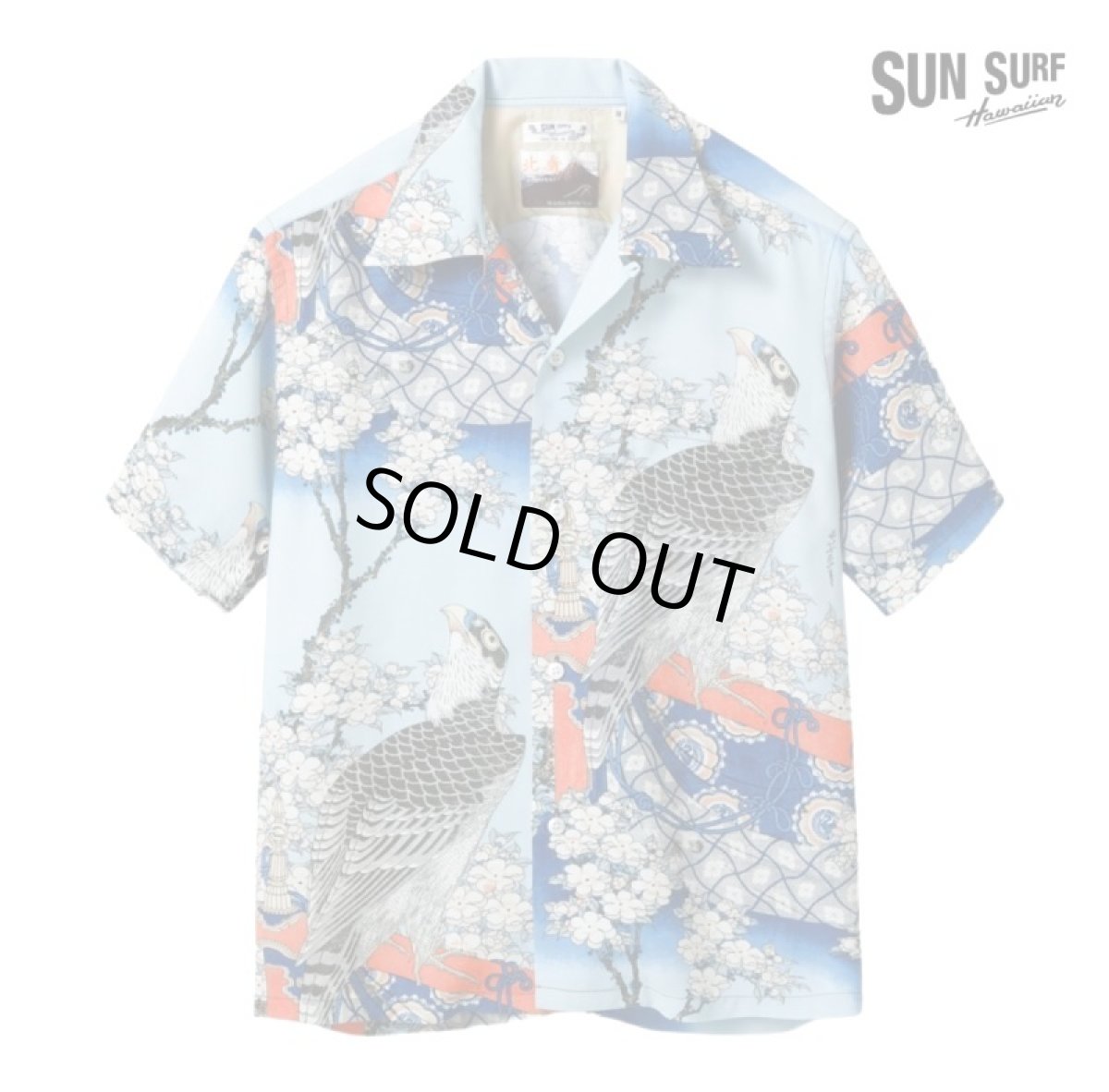 画像1: SUNSURF (サンサーフ) SUN SURF × 葛飾北斎 SPECIAL EDITION “桜花に鷹図” (1)