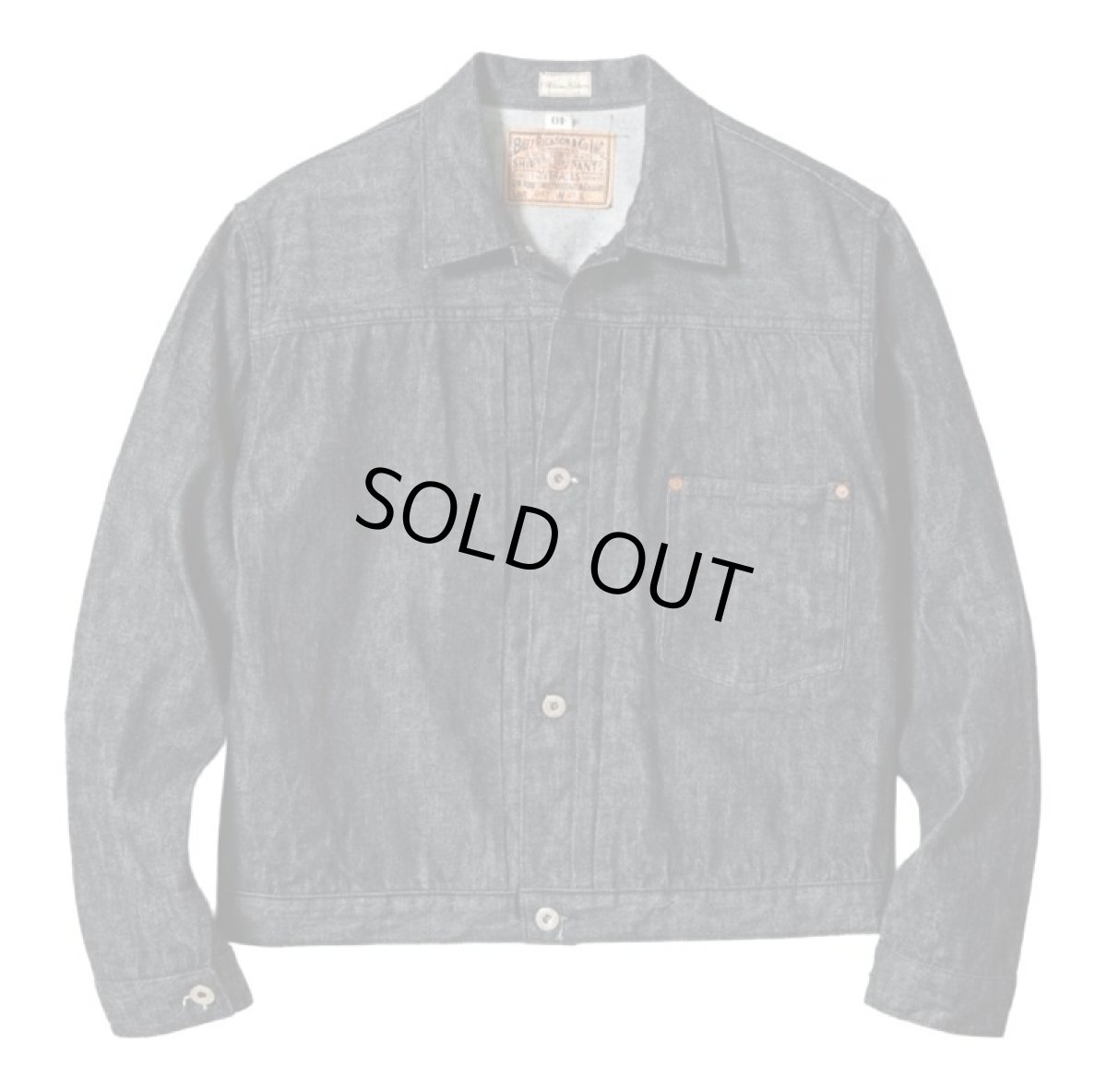 画像2: BUZZ RICKSON`S(バズリクソンズ) WORLD WAR II BLACK DENIM BLOUSE (2)