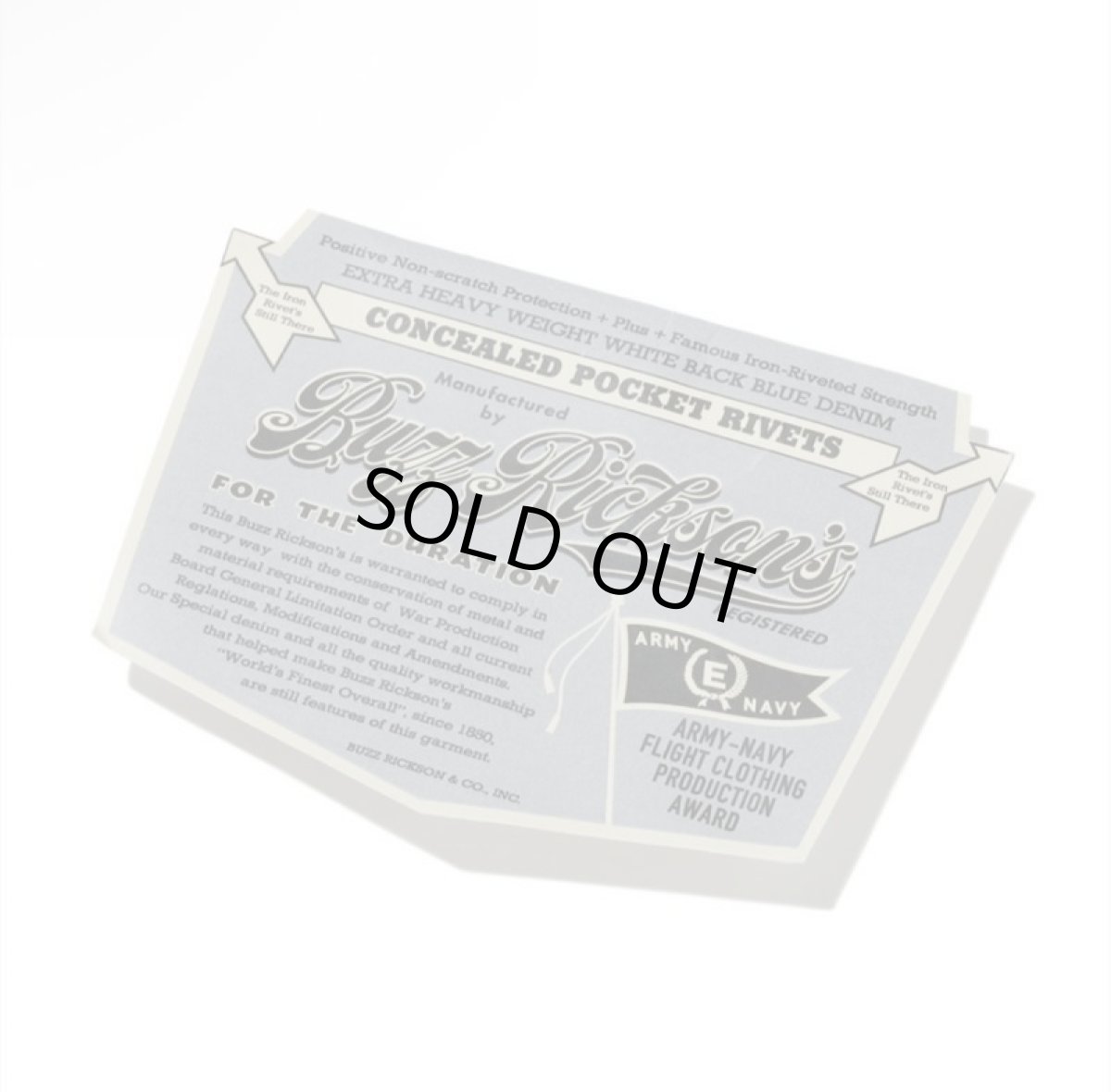 画像13: BUZZ RICKSON`S(バズリクソンズ) WORLD WAR II BLACK DENIM BLOUSE (13)