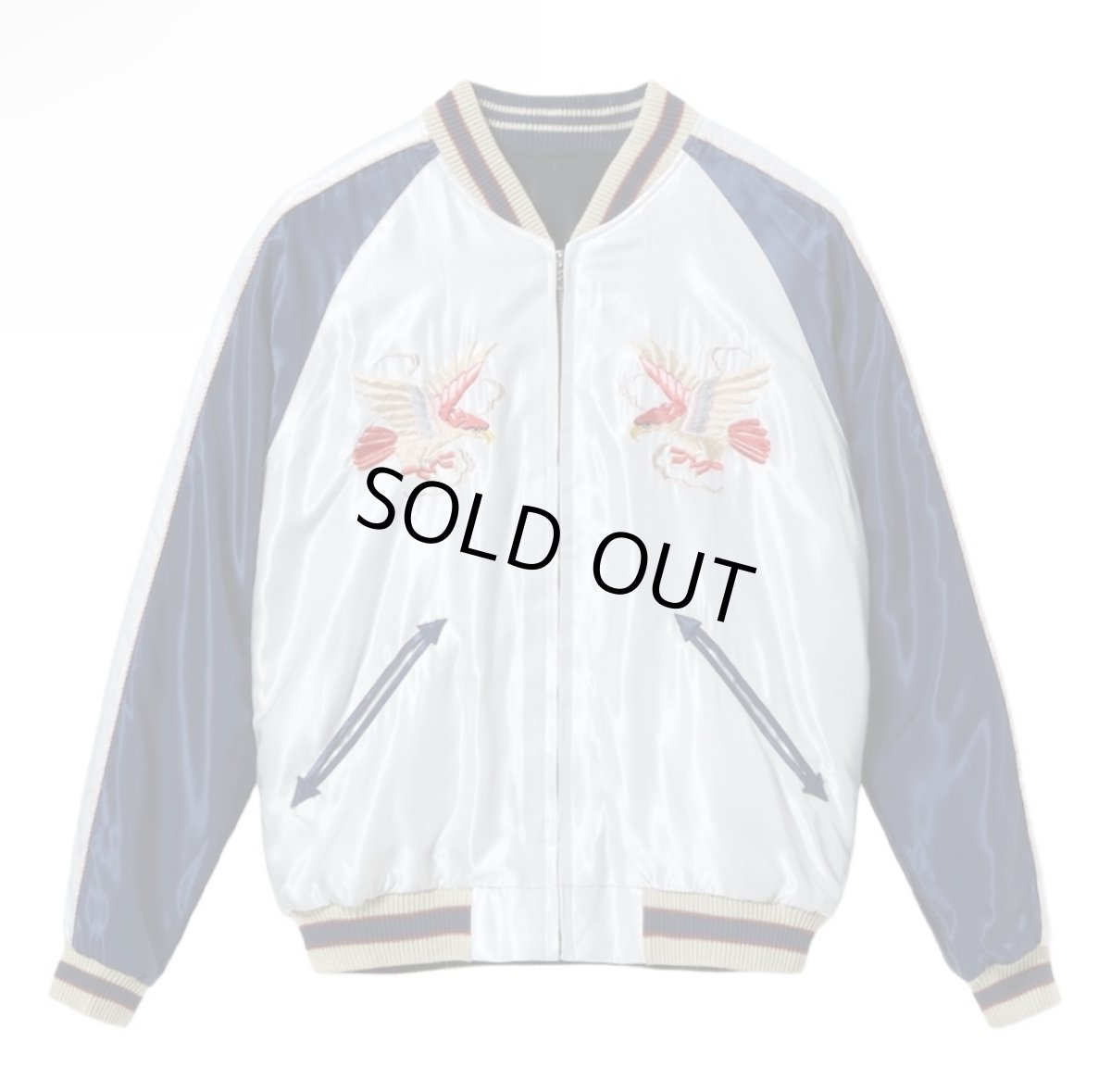 画像2: TAILOR TOYO (テーラー東洋) Early 1950s Style Acetate Souvenir Jacket “RED EAGLE” × “TIGER HEAD” (2)