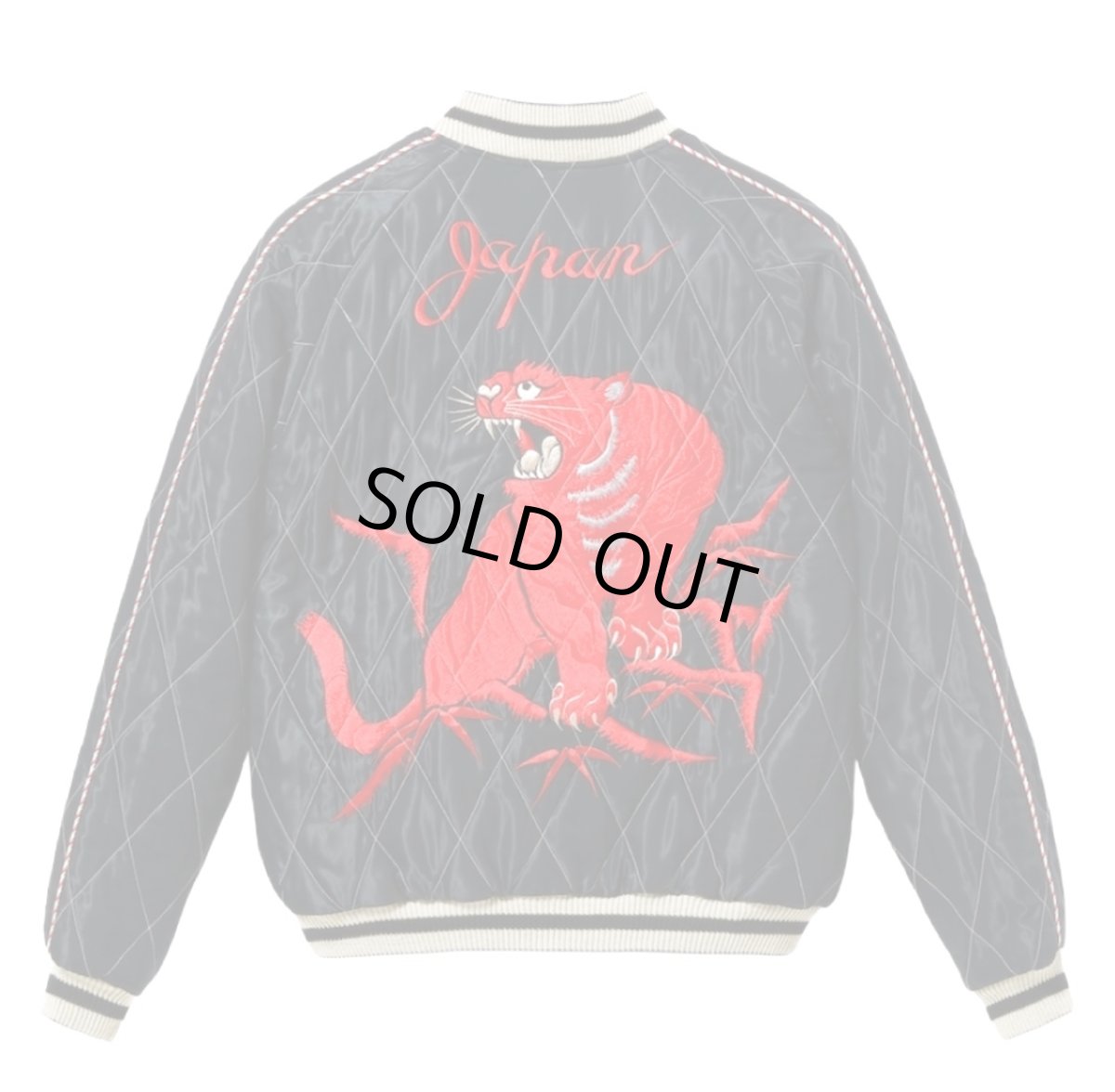 画像3: TAILOR TOYO (テーラー東洋) Mid 1950s Style Acetate Quilted Souvenir Jacket “RED TIGER” × “JAPAN MAP” (3)