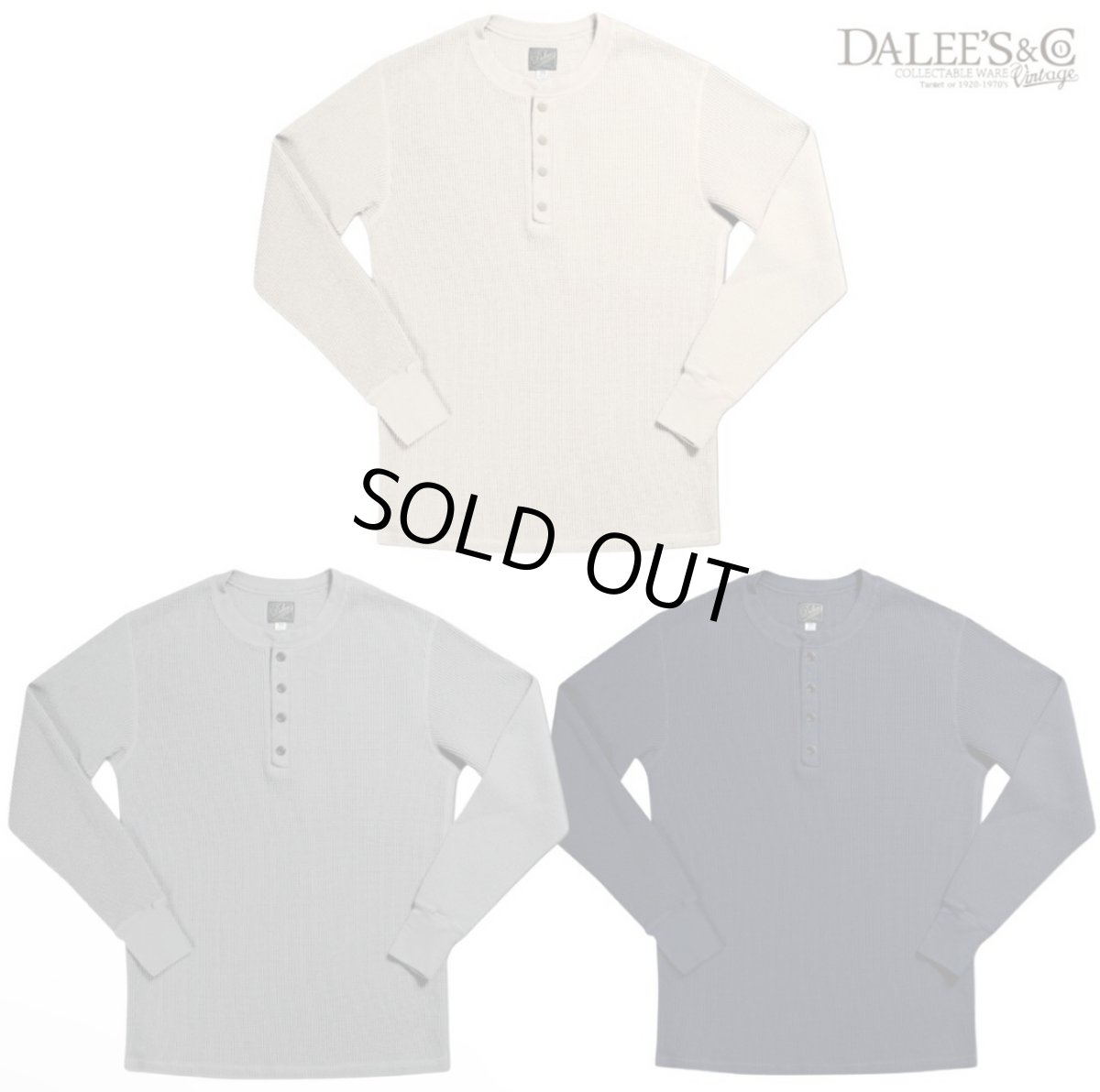 画像1: DALEE'S&CO (ダリーズ＆コー) 30s WAFFLE HENLY THERMAL (1)