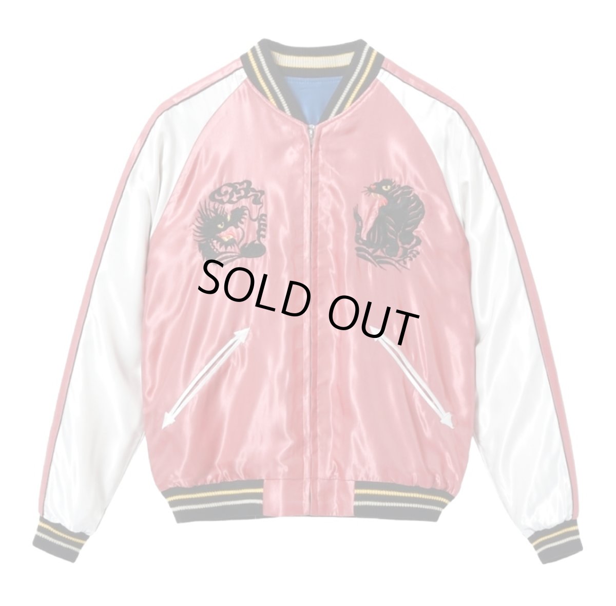 画像4: TAILOR TOYO (テーラー東洋) Mid 1950s Style Acetate Souvenir Jacket “ROARING TIGER” × “BLACK DRAGON” (4)