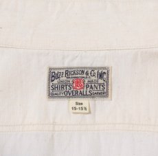 画像4: BUZZ RICKSON’S (バズリクソンズ) WHITE CHAMBRAY WORK SHIRT (LONG SLEEVE) (4)
