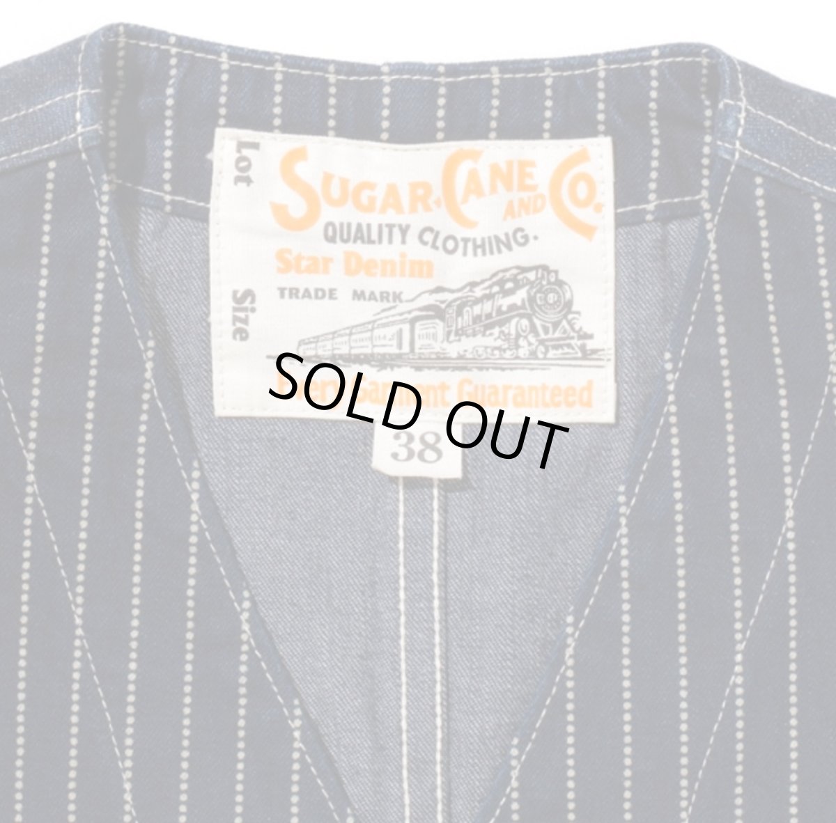画像4: SUGAR CANE (シュガーケーン) 9oz. WABASH STRIPE WORK VEST (4)