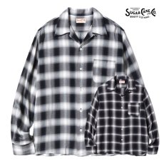画像1: SUGAR CANE (シュガーケーン) RAYON OMBRE CHECK OPEN SHIRT  (1)