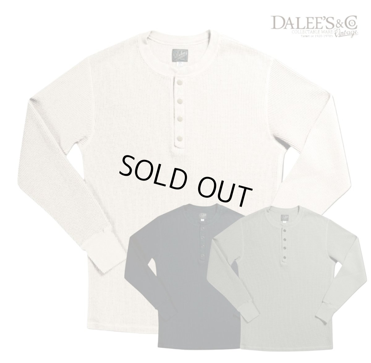 画像1: DALEE'S&CO (ダリーズ＆コー) 30s WAFFLE HENLY THERMAL (1)