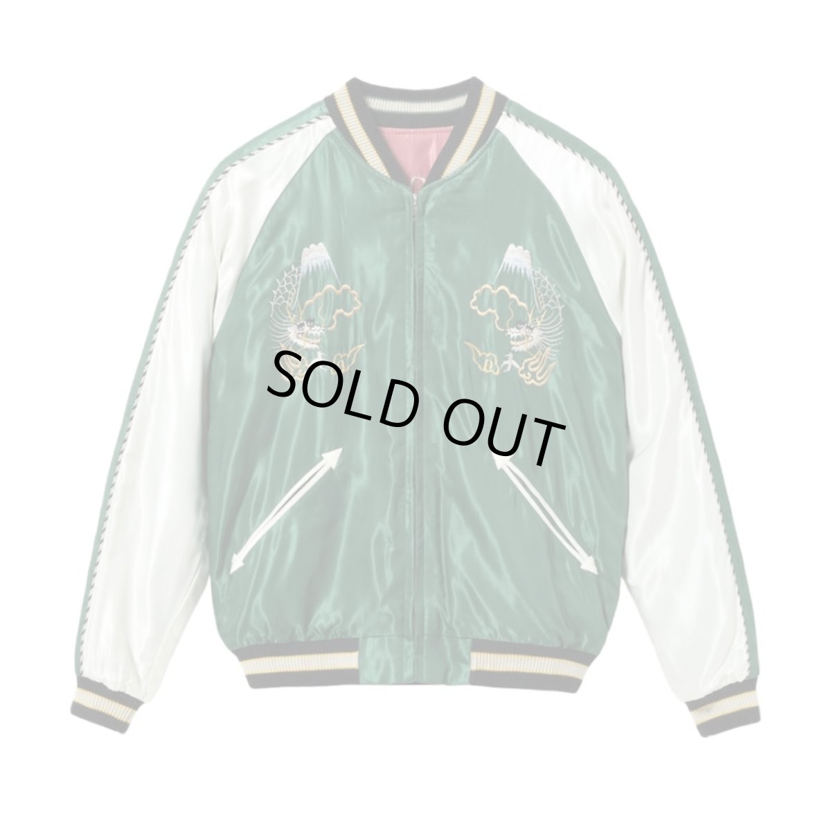 画像2: TAILOR TOYO (テーラー東洋) Mid 1950s Style Acetate Souvenir Jacket “EAGLE & TIGER” × “ROARING TIGER” (2)