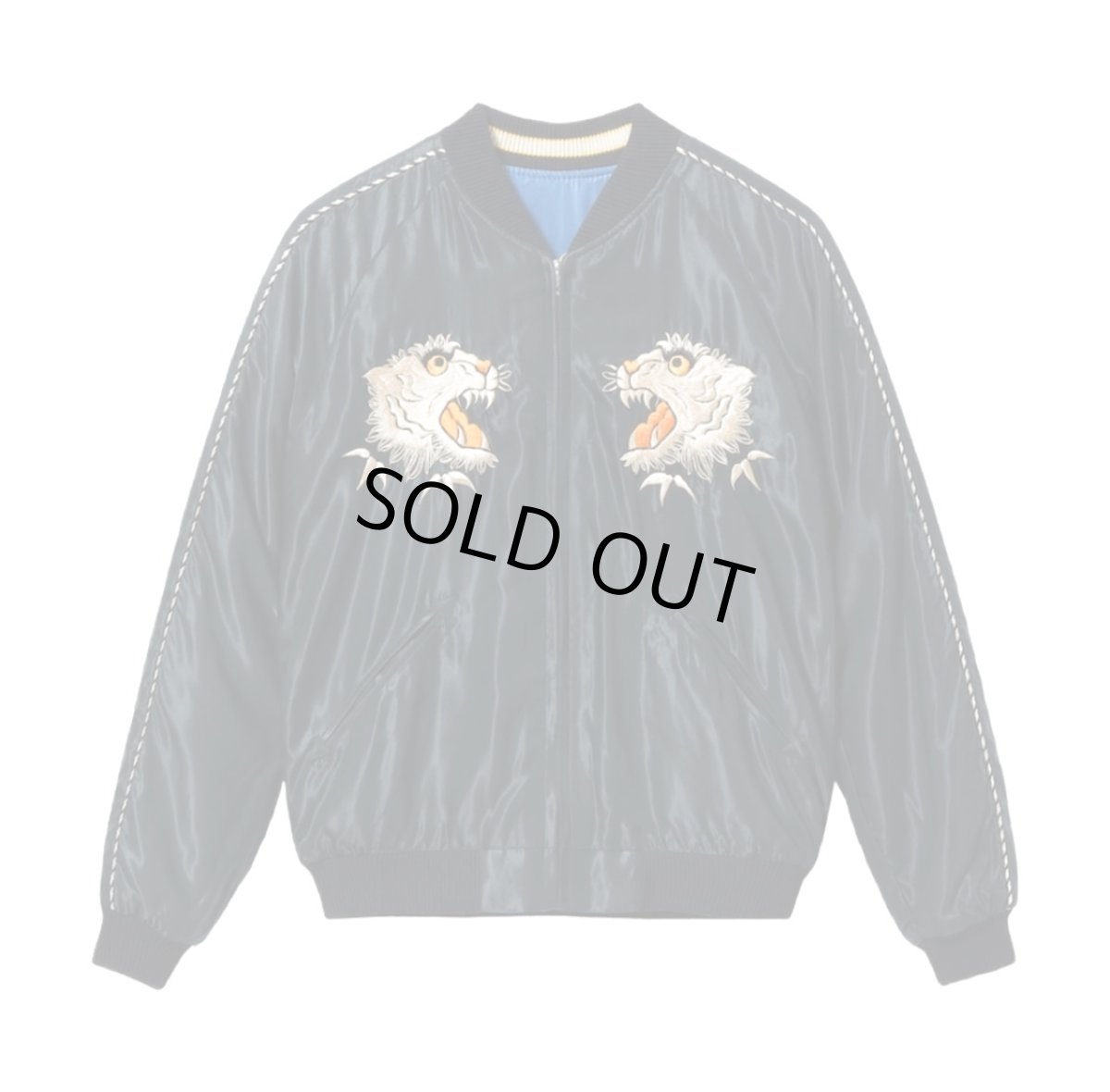 画像2: TAILOR TOYO (テーラー東洋) Mid 1950s Style Acetate Souvenir Jacket “WHITE TIGER” × “GOLD DRAGON” (2)