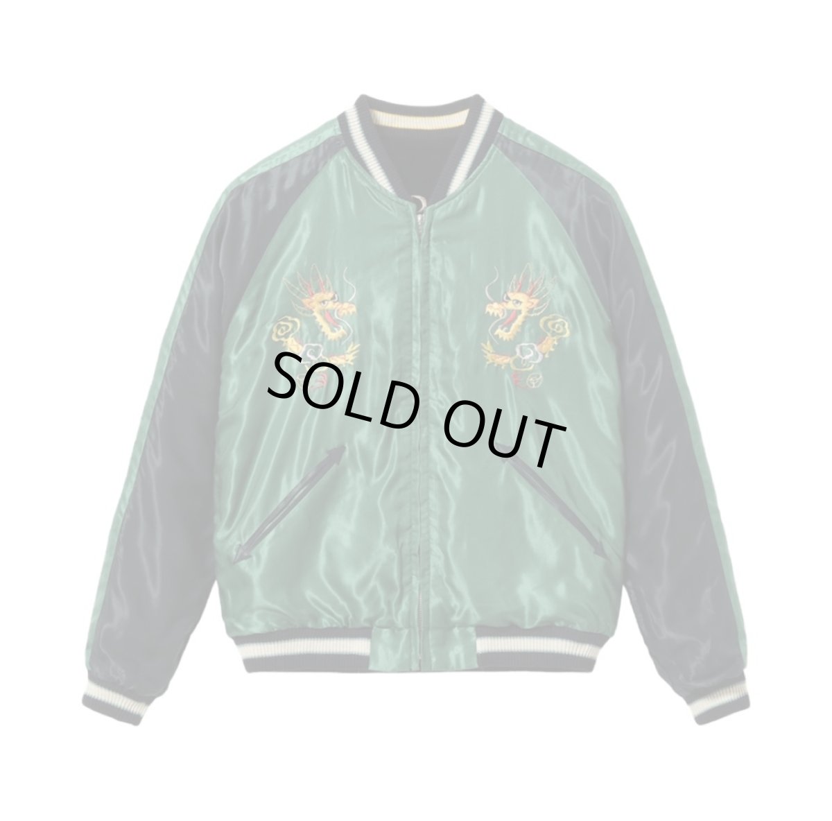 画像4: TAILOR TOYO (テーラー東洋 )Mid 1950s Style Velveteen (Two-tone) × Acetate Souvenir Jacket “TIGER HEAD” × “GOLD DRAGON” (4)