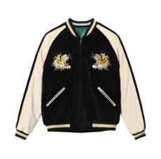 画像2: TAILOR TOYO (テーラー東洋 )Mid 1950s Style Velveteen (Two-tone) × Acetate Souvenir Jacket “TIGER HEAD” × “GOLD DRAGON” (2)
