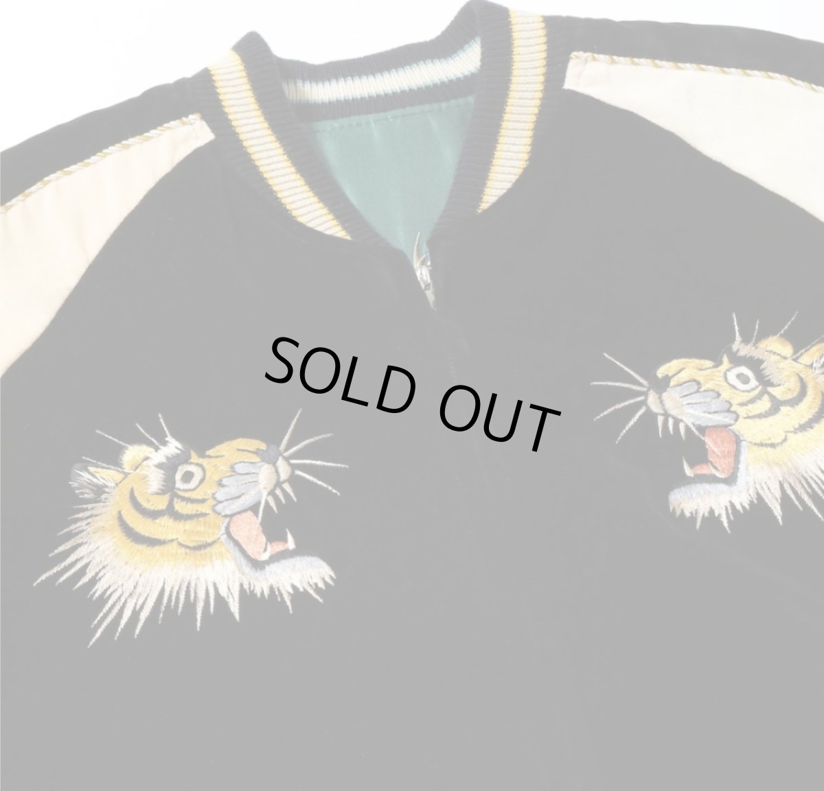 画像7: TAILOR TOYO (テーラー東洋 )Mid 1950s Style Velveteen (Two-tone) × Acetate Souvenir Jacket “TIGER HEAD” × “GOLD DRAGON” (7)