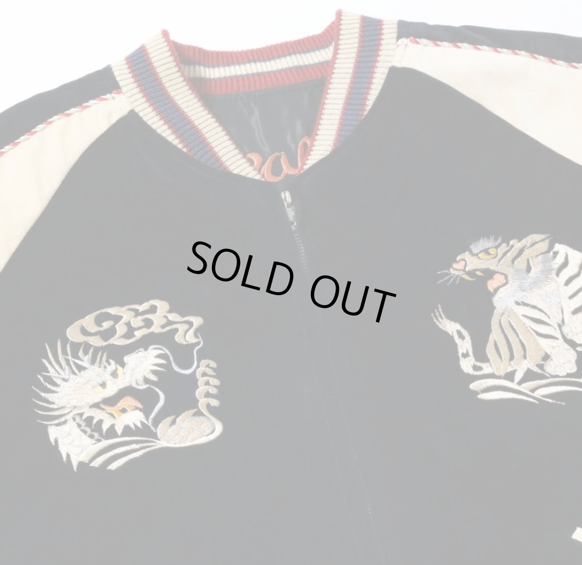 画像7: TAILOR TOYO (テーラー東洋 ) Mid 1950s Style Velveteen (Two-tone) × Acetate Souvenir Jacket “WHITE DRAGON” × “EAGLE”  (7)