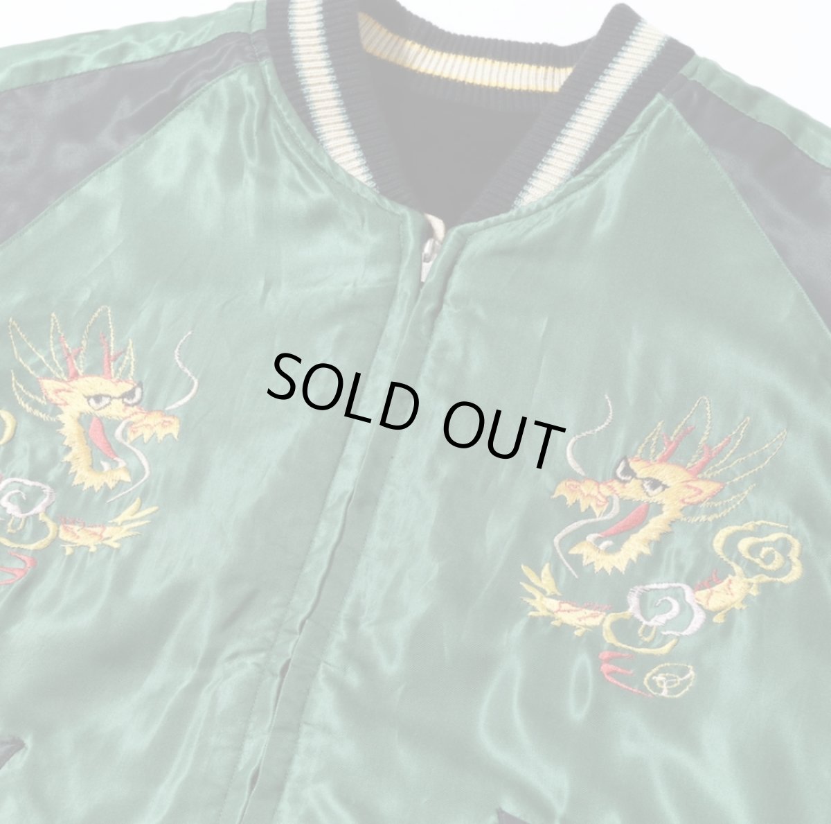 画像12: TAILOR TOYO (テーラー東洋 )Mid 1950s Style Velveteen (Two-tone) × Acetate Souvenir Jacket “TIGER HEAD” × “GOLD DRAGON” (12)