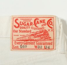 画像3: SUGAR CANE (シュガーケーン) 13oz. WHITE DENIM “1947 MODEL” (REGULAR STRAIGHT) (3)