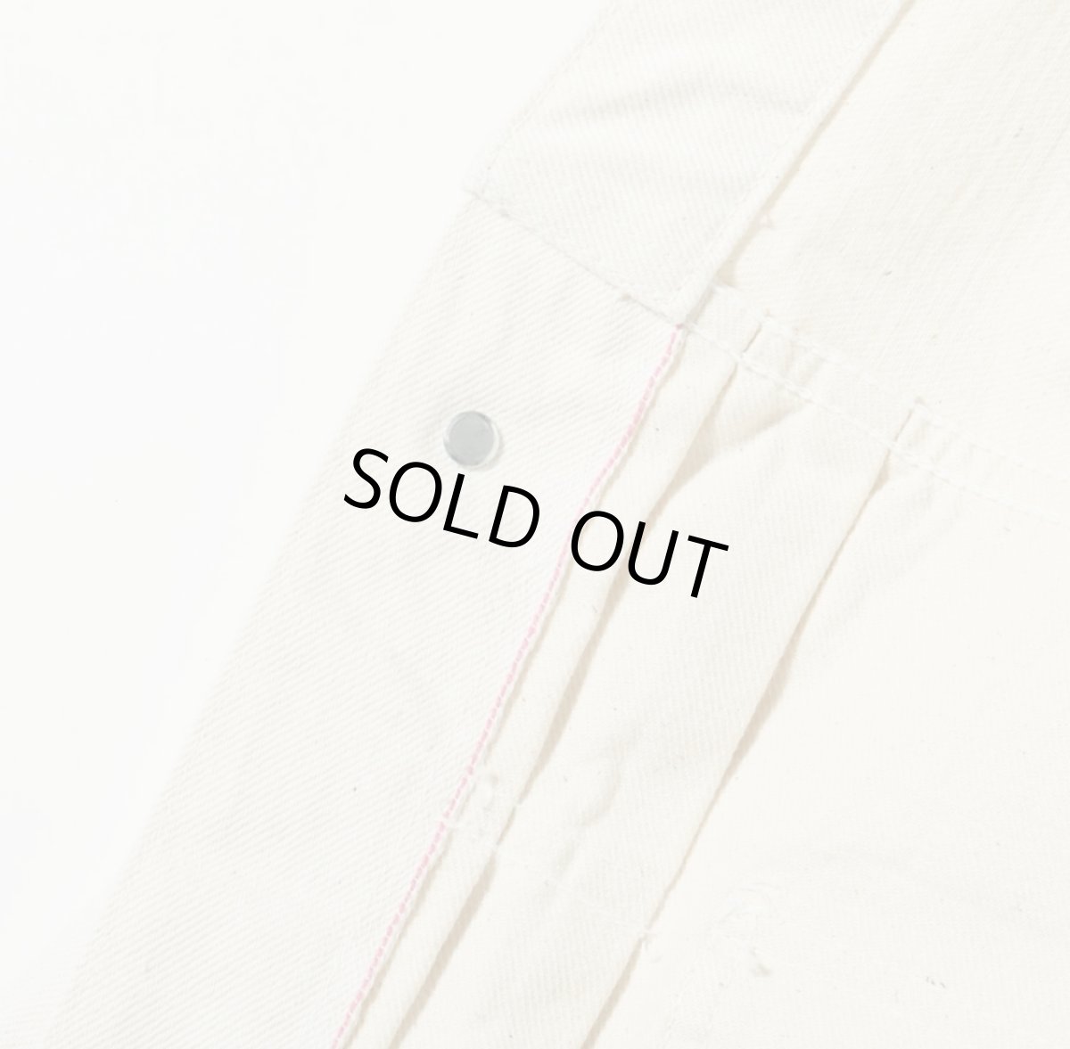 画像7: SUGAR CANE(シュガーケーン) 13oz. WHITE DENIM JACKET 1953 MODEL (7)