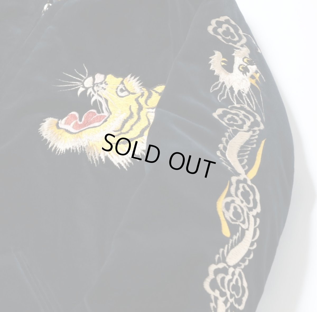 画像8: TAILOR TOYO (テーラー東洋 )  Mid 1950s Style Velveteen Souvenir Jacket “ROARING TIGER” × “JAPAN MAP” (8)