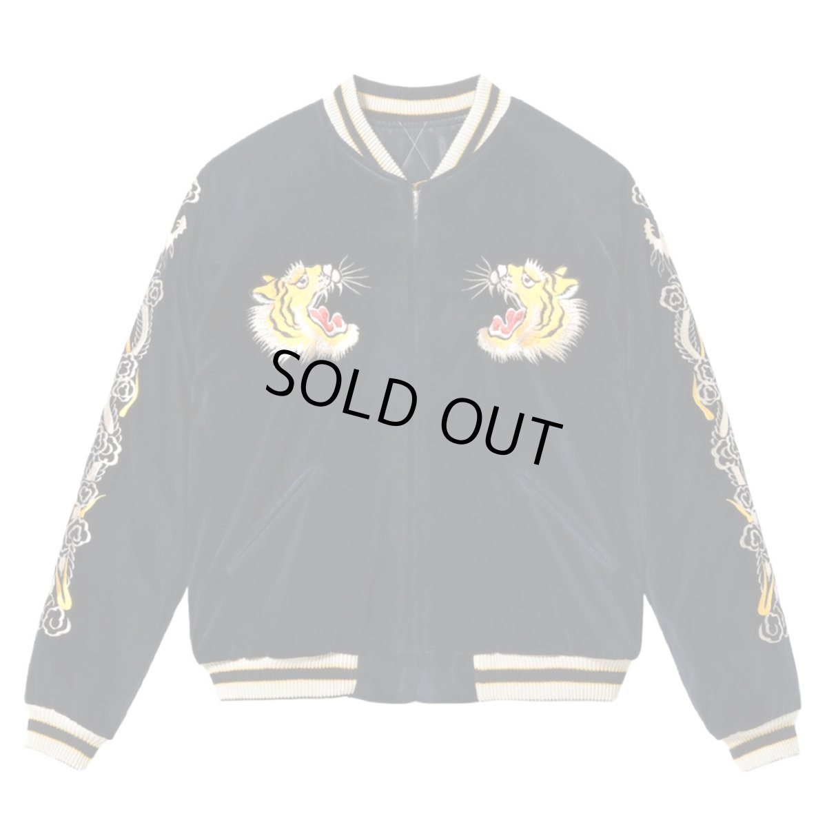 画像2: TAILOR TOYO (テーラー東洋 )  Mid 1950s Style Velveteen Souvenir Jacket “ROARING TIGER” × “JAPAN MAP” (2)