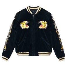 画像2: TAILOR TOYO (テーラー東洋 )  Mid 1950s Style Velveteen Souvenir Jacket “ROARING TIGER” × “JAPAN MAP” (2)
