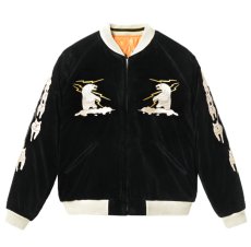 画像2: TAILOR TOYO (テーラー東洋 ) Late 1950s Style Velveteen Souvenir Jacket “POLAR BEAR” × “ALASKA MAP” (2)