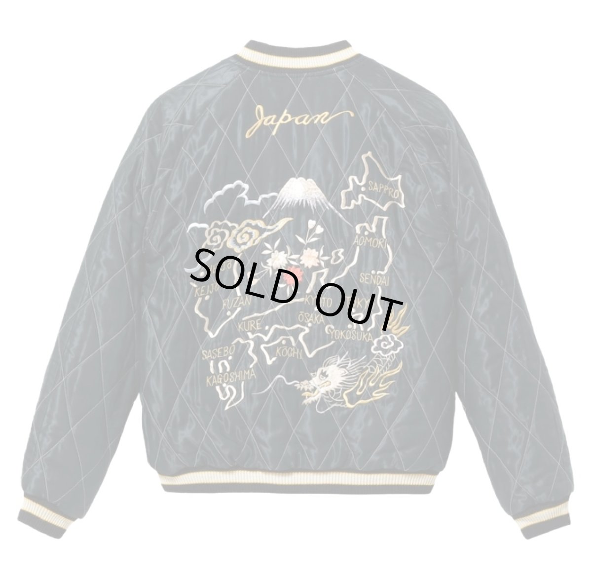 画像5: TAILOR TOYO (テーラー東洋 )  Mid 1950s Style Velveteen Souvenir Jacket “ROARING TIGER” × “JAPAN MAP” (5)