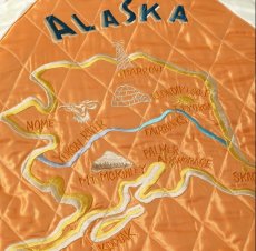 画像12: TAILOR TOYO (テーラー東洋 ) Late 1950s Style Velveteen Souvenir Jacket “POLAR BEAR” × “ALASKA MAP” (12)