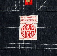 画像5: SUGAR CANE (シュガーケーン) HEADLIGHT 11oz. BLUE DENIM LOW BACK OVERALLS (5)