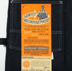 画像15: SUGAR CANE (シュガーケーン) HEADLIGHT 11oz. BLUE DENIM LOW BACK OVERALLS (15)