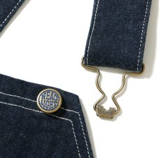 画像4: SUGAR CANE (シュガーケーン) HEADLIGHT 11oz. BLUE DENIM LOW BACK OVERALLS (4)