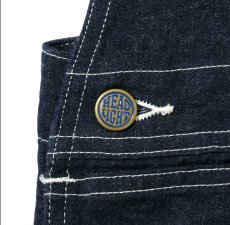 画像9: SUGAR CANE (シュガーケーン) HEADLIGHT 11oz. BLUE DENIM LOW BACK OVERALLS (9)