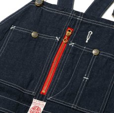 画像6: SUGAR CANE (シュガーケーン) HEADLIGHT 11oz. BLUE DENIM LOW BACK OVERALLS (6)