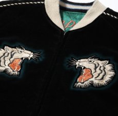 画像7: TAILOR TOYO (テーラー東洋 ) Mid 1950s Style Velveteen × Acetate Quilted Souvenir Jacket “Stencil Paint” TOYO ENTERPRISE 60th Anniversary Special Edition “TIGER HEAD” × “EAGLE” (7)