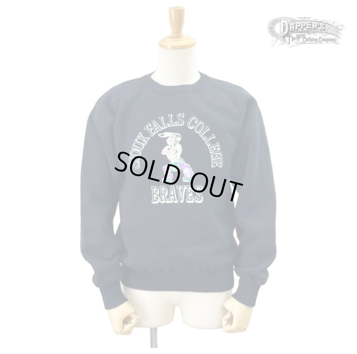 画像1: Dapper`s (ダッパーズ) 3.0mm Binder Crew Neck Sweat Flocky Print Design Model  (1)