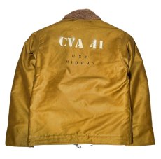 画像2: BUZZ RICKSON‘S (バズリクソンズ) Type N-1 Khaki NAVY DEPARTMENT DEMOTEX-ED STENCIL MIDWAY (2)