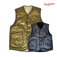 画像1: CUSHMAN (クッシュマン) QUILTING & FUR REVERSIBLE VEST (1)