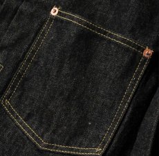 画像6: STRASS BURGER (ストラスバーガー) JAMBO 14.5oz SELVEDGE BLACK DENIM 1st JACKET  (6)
