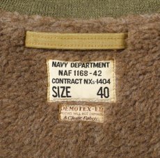 画像4: BUZZ RICKSON`S (バズリクソンズ)  Type DECK ZIP ALPACA AND WOOL PILE LINING “NAVY DEPARTMENT” (4)