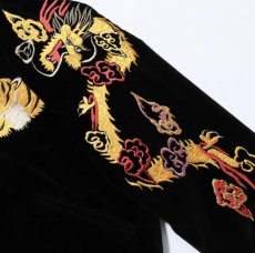 画像8: TAILOR TOYO (テーラー東洋 ) Mid 1950s Style Velveteen Souvenir Jacket “GOLD DRAGON & GOLD TIGER” × “JAPAN MAP” (8)