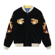 画像2: TAILOR TOYO (テーラー東洋 ) Mid 1950s Style Velveteen Souvenir Jacket “GOLD DRAGON & GOLD TIGER” × “JAPAN MAP” (2)