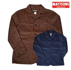 画像1: MATTSONS` (マットソンズ) HERRINGBONE STRIPE COVER ALL (1)