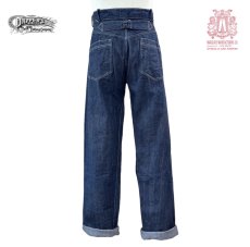画像1: LION BRAND (ライオンブランド) Denim Work Pants with Buckle Back  (1)
